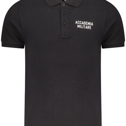 MILITARY ACADEMY BLACK MEN'S SHORT SLEEVE POLO