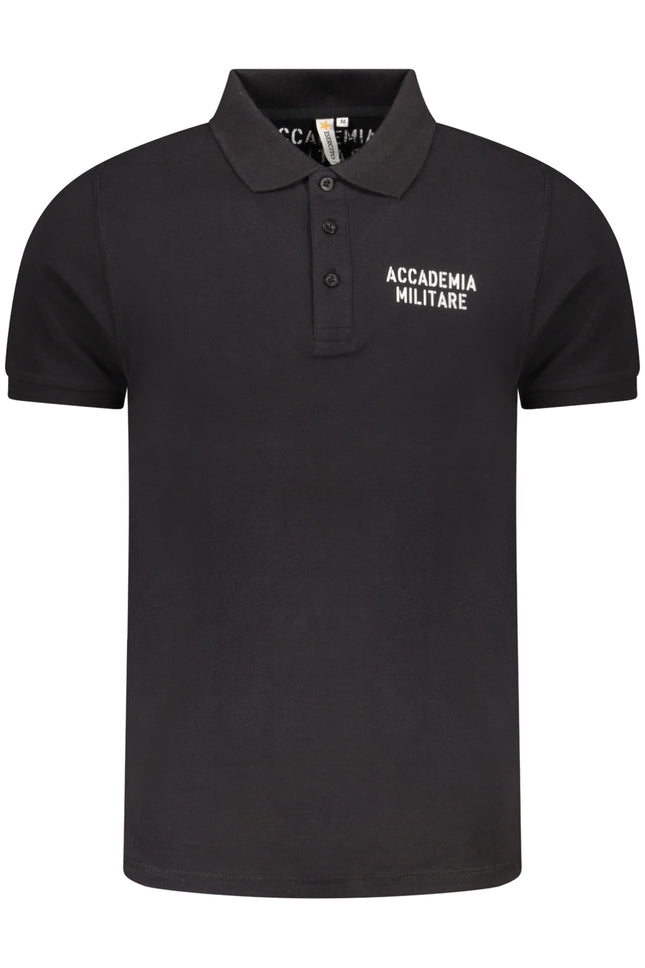 MILITARY ACADEMY BLACK MEN'S SHORT SLEEVE POLO