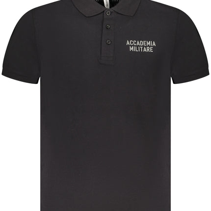 MILITARY ACADEMY BLACK MEN'S SHORT SLEEVE POLO-0
