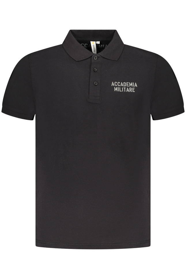 MILITARY ACADEMY BLACK MEN'S SHORT SLEEVE POLO-0