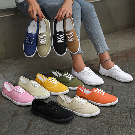 Dames Effen Kleur Elegante Sportschoenen, Casual Buitenschoenen, Comfortabele Lage Wandelschoenen, Zachte Zool Lichtgewicht en Veelzijdig voor Alle Seizoenen | Eenvoudig en Veelzijdig, Damesschoenen
