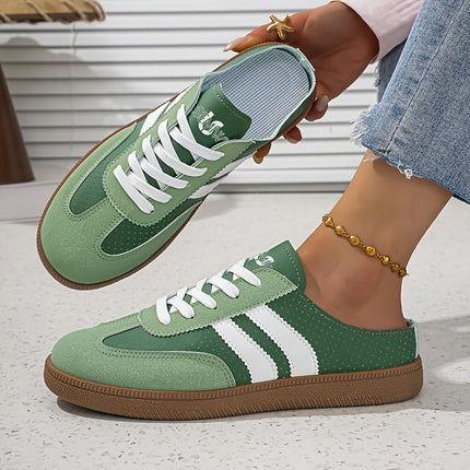 Vintage Lage Comfortabele Dames Ploegschaap Casual Halve, Klassieke Gestreepte Patchwork Beschikbaar in Meerdere Kleurengroepen, Luie Schoenen Geschikt voor Alle Seizoenen, Ideaal voor Dagelijkse Uitjes en Street Fashion Looks, Dames Schoenen - XdropX