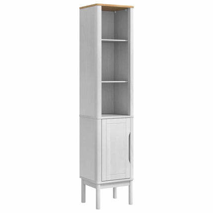 Badkamer Hoge Kast Floro 35 X 30 X 160 Cm Massief Vurenhout - XdropX