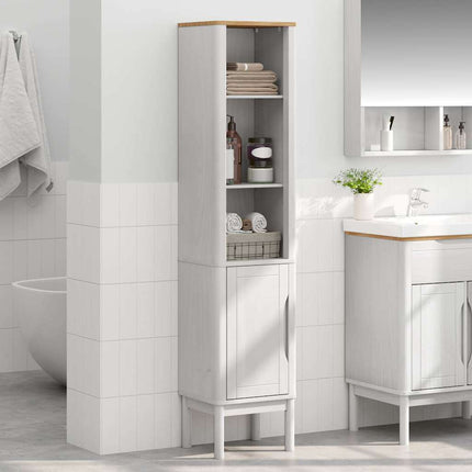 Badkamer Hoge Kast Floro 35 X 30 X 160 Cm Massief Vurenhout - XdropX