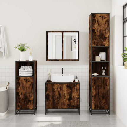 Badkamerkast 35X37,5X100 Cm Bewerkt Hout Kleurig - XdropX