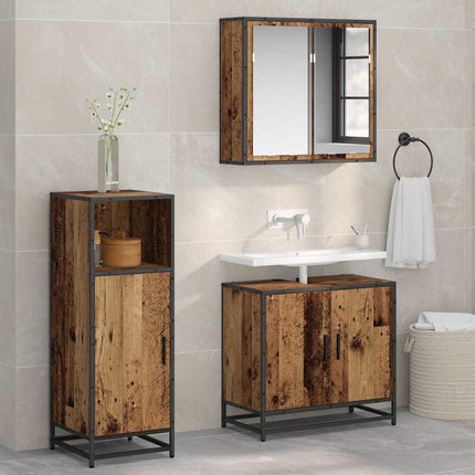 Badkamerkast 35X37,5X100 Cm Bewerkt Hout Kleurig - XdropX