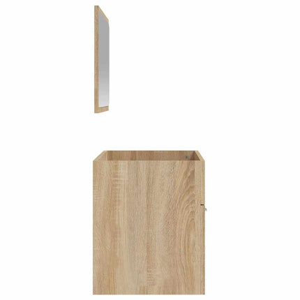Badkamerkast Met Spiegel Bewerkt Hout Kleurig - XdropX