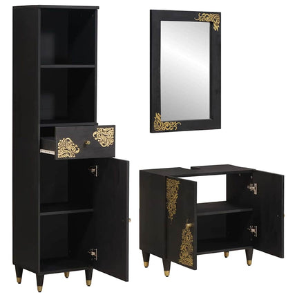 Badkamerkast Set 3 St Massief Mango Hout - XdropX
