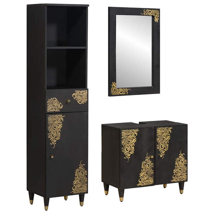 Badkamerkast Set 3 St Massief Mango Hout - XdropX
