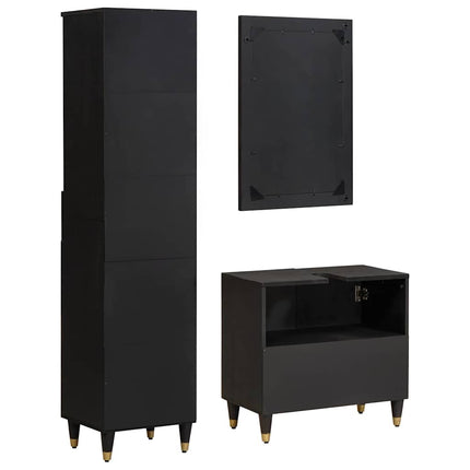 Badkamerkast Set 3 St Massief Mango Hout - XdropX