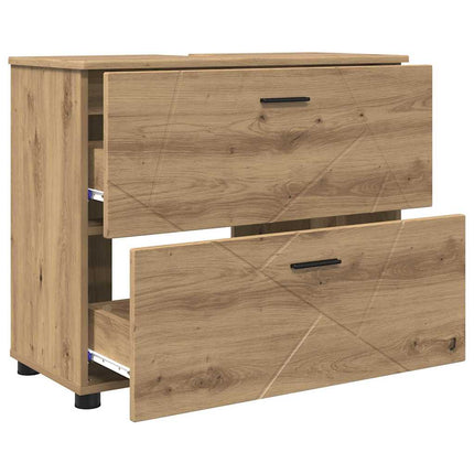 Badkamermeubel Set 3 St Artisan Eiken 76,5 X 35 X 64 Cm - XdropX
