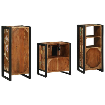 Badkamermeubel Set 3 St Veelkleurig En Zwart 40 X 35 X 90 Cm - XdropX
