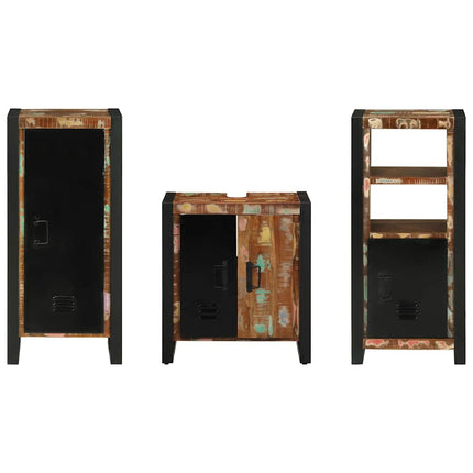 Badkamermeubel Set 3 St Veelkleurig En Zwart 40 X 35 X 90 Cm - XdropX