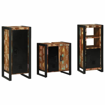 Badkamermeubel Set 3 St Veelkleurig En Zwart 40 X 35 X 90 Cm - XdropX