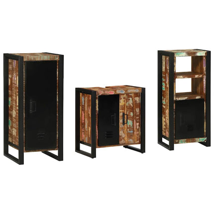 Badkamermeubel Set 3 St Veelkleurig En Zwart 40 X 35 X 90 Cm - XdropX