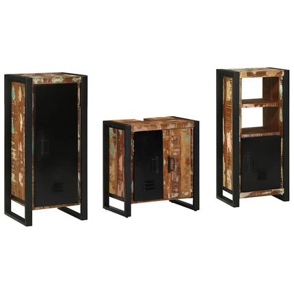 Badkamermeubel Set 3 St Veelkleurig En Zwart 40 X 35 X 90 Cm - XdropX