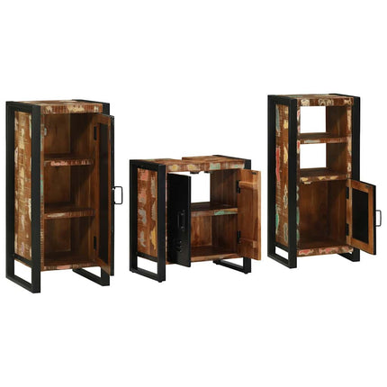 Badkamermeubel Set 3 St Veelkleurig En Zwart 40 X 35 X 90 Cm - XdropX