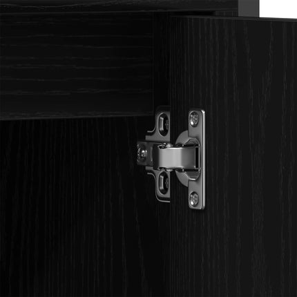 Badkamermeubel Set 3 St Zwart 33 X 33 X 185,5 Cm Bewerkt Hout - XdropX