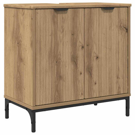 Badkamermeubel Set 4 St Artisan Eiken Samengesteld Hout, Metaal - XdropX