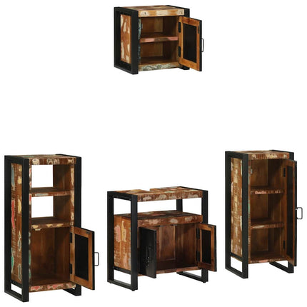 Badkamermeubel Set 4 St Veelkleurig En Zwart - XdropX