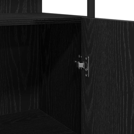 Badkamermeubel Set 4 St Zwart 33 X 33 X 185,5 Cm Bewerkt Hout - XdropX