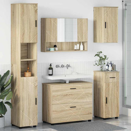 Badkamermeubel Set 5 St Artisan Eiken 35 X 30 X 192 Cm - XdropX