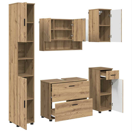 Badkamermeubel Set 5 St Artisan Eiken 35 X 30 X 192 Cm - XdropX