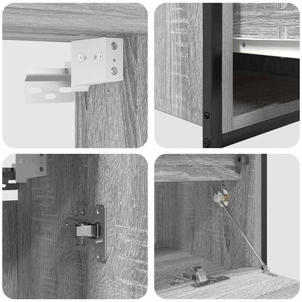 Badkamermeubel Set 5 St Grijs 36 X 35 X 165 Cm Bewerkt Hout - XdropX