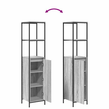 Badkamermeubel Set 5 St Grijs 36 X 35 X 165 Cm Bewerkt Hout - XdropX