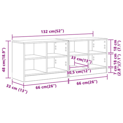 Bedkast Met Plank 2 St 66 X 33 X 48 Cm Bewerkt Hout - XdropX
