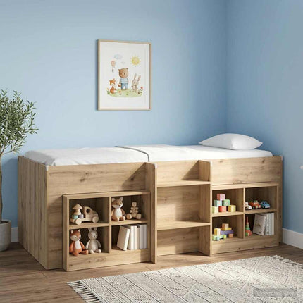 Bedkast Met Plank 2 St 66 X 33 X 48 Cm Bewerkt Hout - XdropX