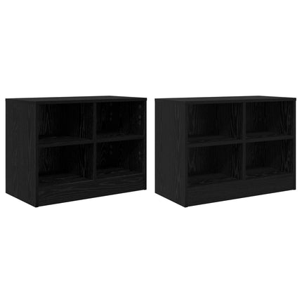 Bedkast Met Plank 2 St 66 X 33 X 48 Cm Bewerkt Hout - XdropX