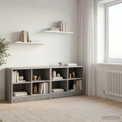Bedkast Met Plank 2 St 66 X 33 X 48 Cm Bewerkt Hout - XdropX