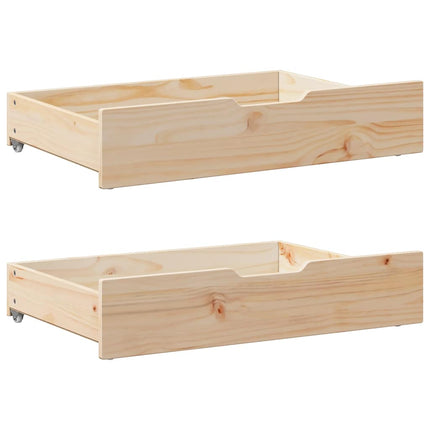 Bedlades 2 St 65X55X17 Cm Massief Grenenhout - XdropX