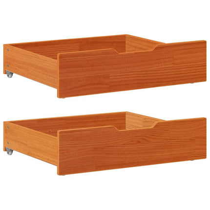 Bedlades 2 St 65X55X17 Cm Massief Grenenhout - XdropX