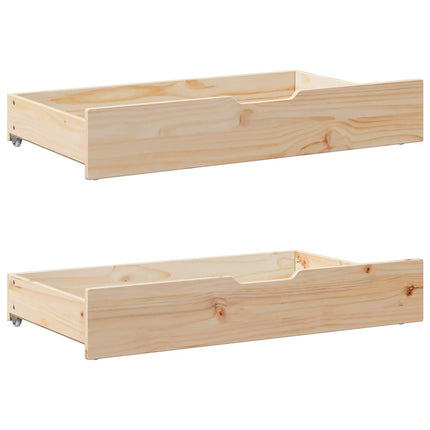 Bedlades 2 St 65X55X17 Cm Massief Grenenhout - XdropX