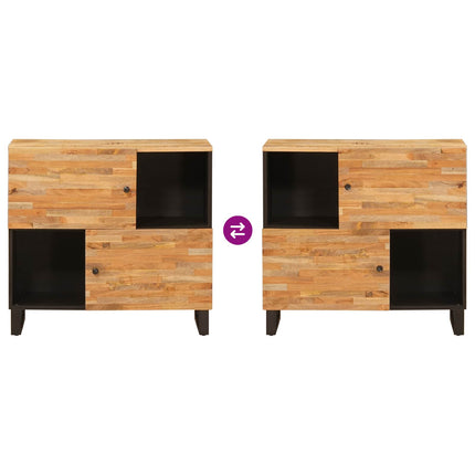 Bijzetkast Bruin 80 X 33 X 75 Cm Massief Mango Hout - XdropX