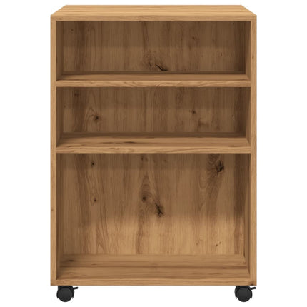 Bijzettafel Met Wieltjes 55X60X78 Cm Hout Kleur - XdropX