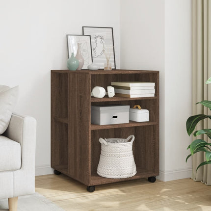 Bijzettafel Met Wieltjes 55X60X78 Cm Hout Kleur - XdropX