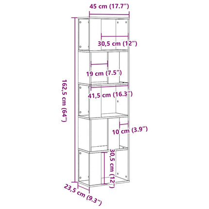 Boekenkast 5.0-Laags 45 X 23,5 X 162,5 Cm - XdropX