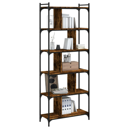 Boekenkast 6-Laags 76X32X Bewerkt Hout Kleur - XdropX