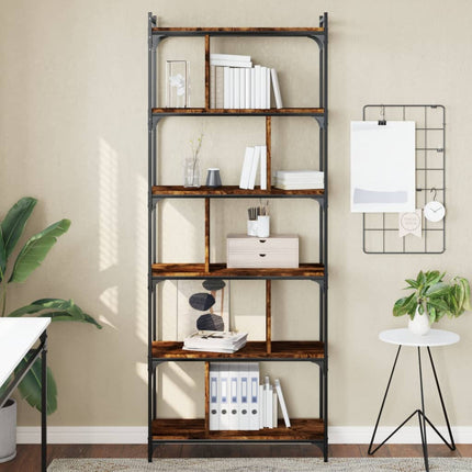 Boekenkast 6-Laags 76X32X Bewerkt Hout Kleur - XdropX
