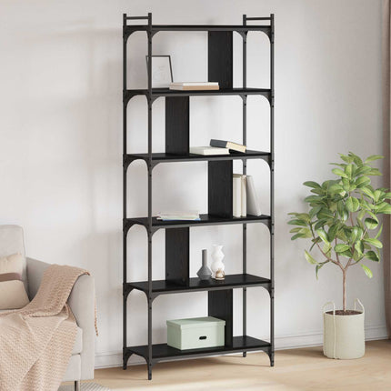 Boekenkast 6-Laags 76X32X Bewerkt Hout Kleur - XdropX