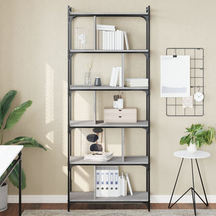 Boekenkast 6-Laags 76X32X Bewerkt Hout Kleur - XdropX