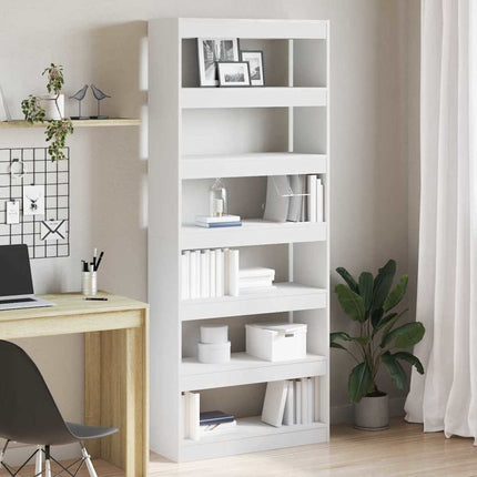 Boekenkast 6-Laags 80 X 30 X 198 Cm Bewerkt Hout - XdropX