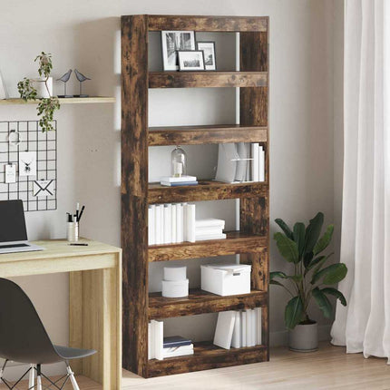 Boekenkast 6-Laags 80 X 30 X 198 Cm Bewerkt Hout - XdropX