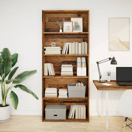 Boekenkast 60X30X Bewerkt Hout Artisanaal Eikenkleurig - XdropX