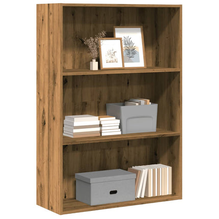 Boekenkast 60X30X Bewerkt Hout Artisanaal Eikenkleurig - XdropX