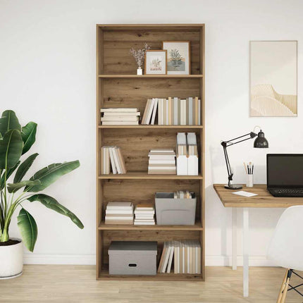 Boekenkast 60X30X Bewerkt Hout Artisanaal Eikenkleurig - XdropX