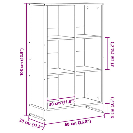 Boekenkast 99,5 X 30 X 108,5 Cm Bewerkt Hout Sonoma - XdropX